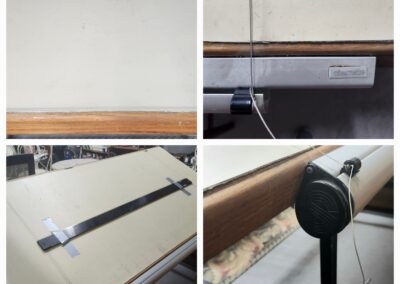 Close-up views of a printer's roller and paper feed mechanism.