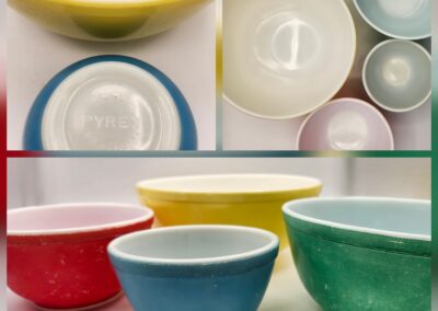 Colorful nested mixing bowls in various sizes arranged together.