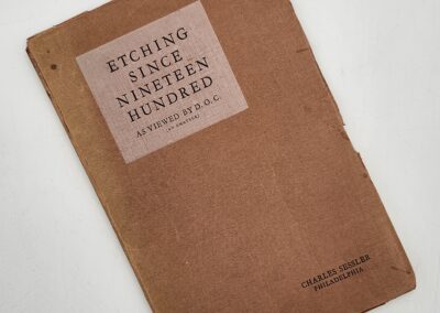 Brown book titled "Etching Since Nineteen Hundred".