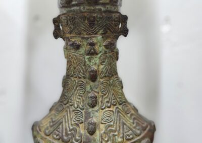 Ancient decorative vase with intricate patterns.