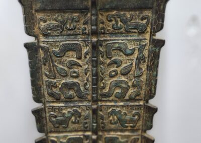 Ornate lamp with intricate carved patterns.