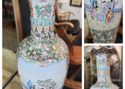 Ornate ceramic vase with detailed decorative patterns.