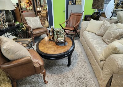 Cozy living room with elegant furniture arrangement.