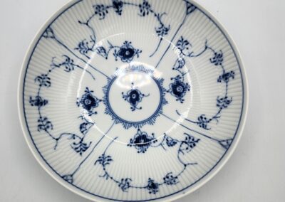 Blue and white decorative ceramic plate.