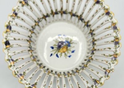 Decorative ceramic bowl with floral design.