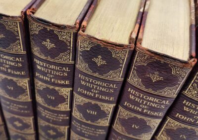 Set of vintage historical books by Fiske.