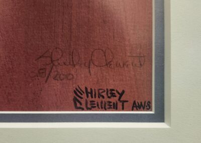 Artwork signature with "Shirley Bennett AWS".