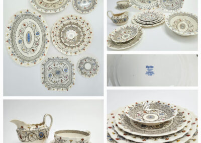 Vintage ornate patterned porcelain dinnerware set