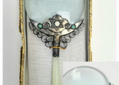 Antique magnifying glass with Star of David